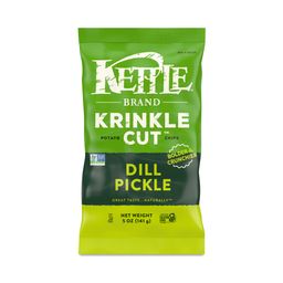 Krinkle Cut Potato Chips, Dill Pickle