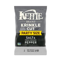 Krinkle Cut Potato Chips, Salt & Fresh Ground Pepper, Value Size
