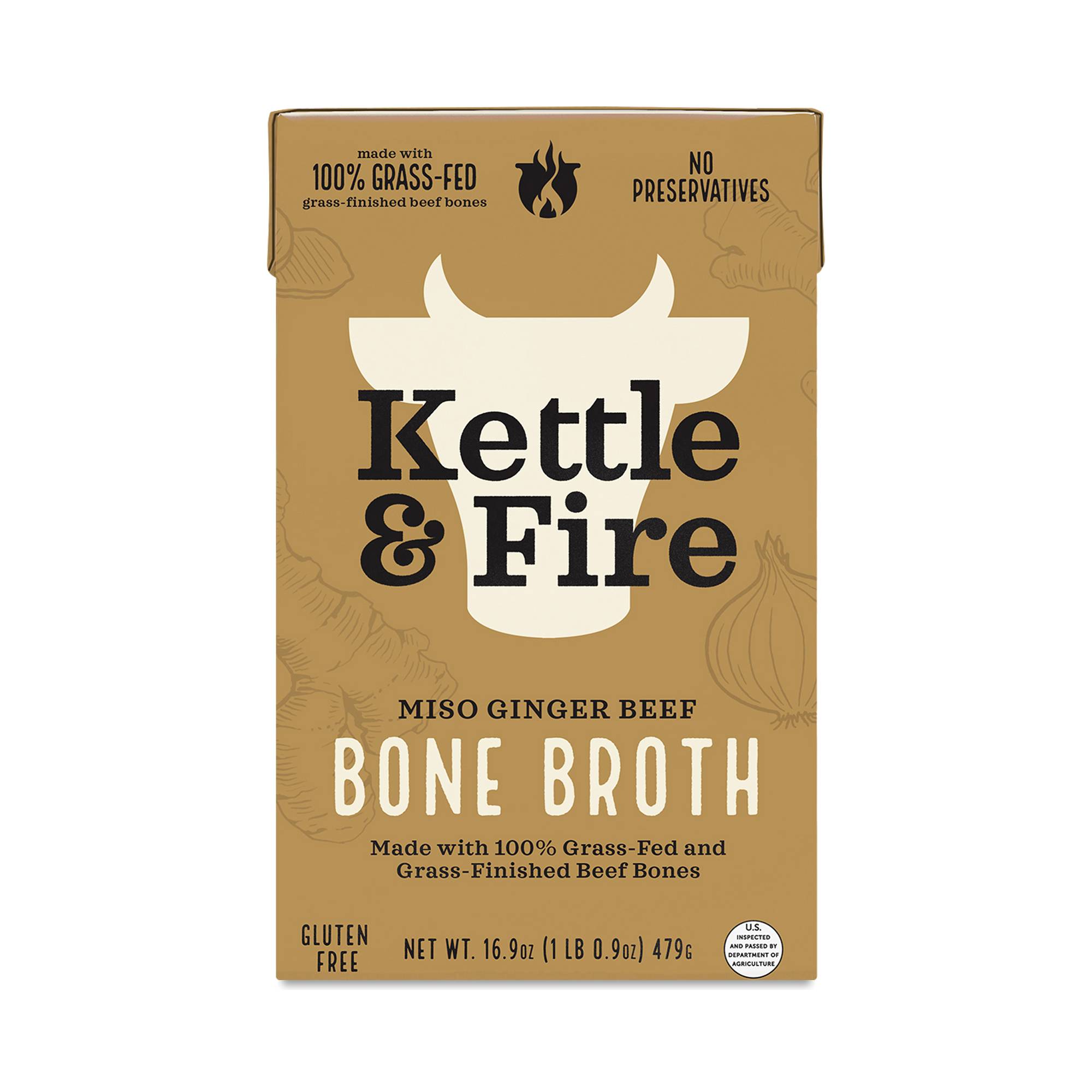 Beef Bone Broth, Miso Ginger
