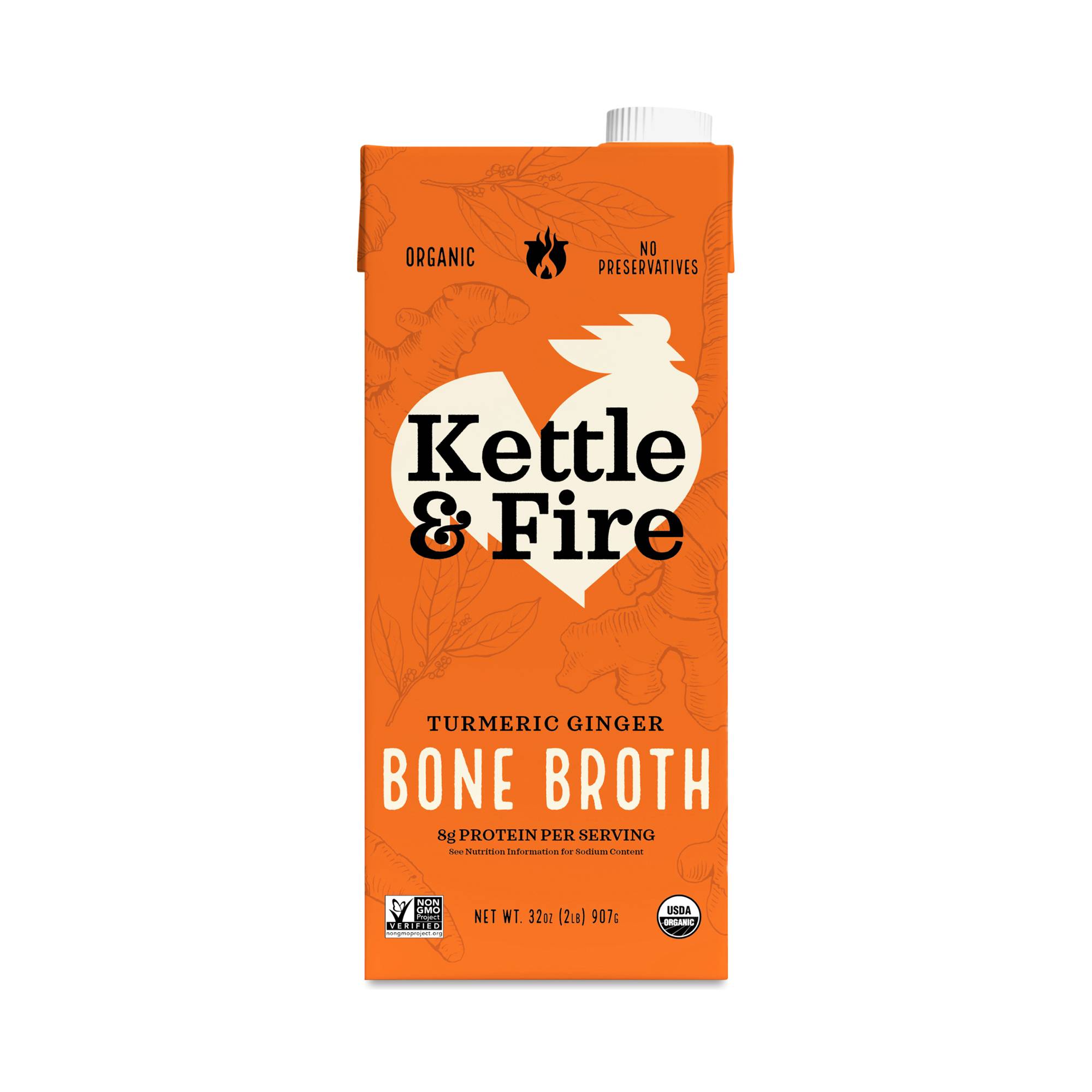 Chicken Bone Broth, Turmeric Ginger