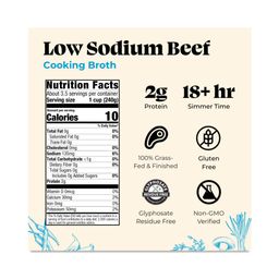 Low Sodium Cooking Broth, Beef