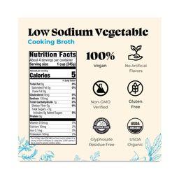 Low Sodium Cooking Broth, Vegetable