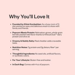 Protein Popcorn, White Cheddar