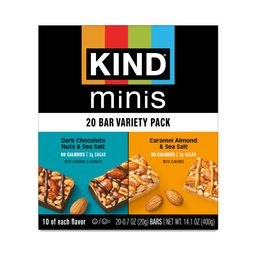 Mini Bars, Dark Chocolate Nuts & Sea Salt, Caramel Almond & Sea Salt