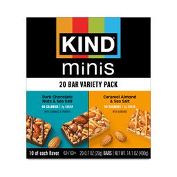 Mini Bars, Dark Chocolate Nuts & Sea Salt, Caramel Almond & Sea Salt