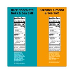 Mini Bars, Dark Chocolate Nuts & Sea Salt, Caramel Almond & Sea Salt