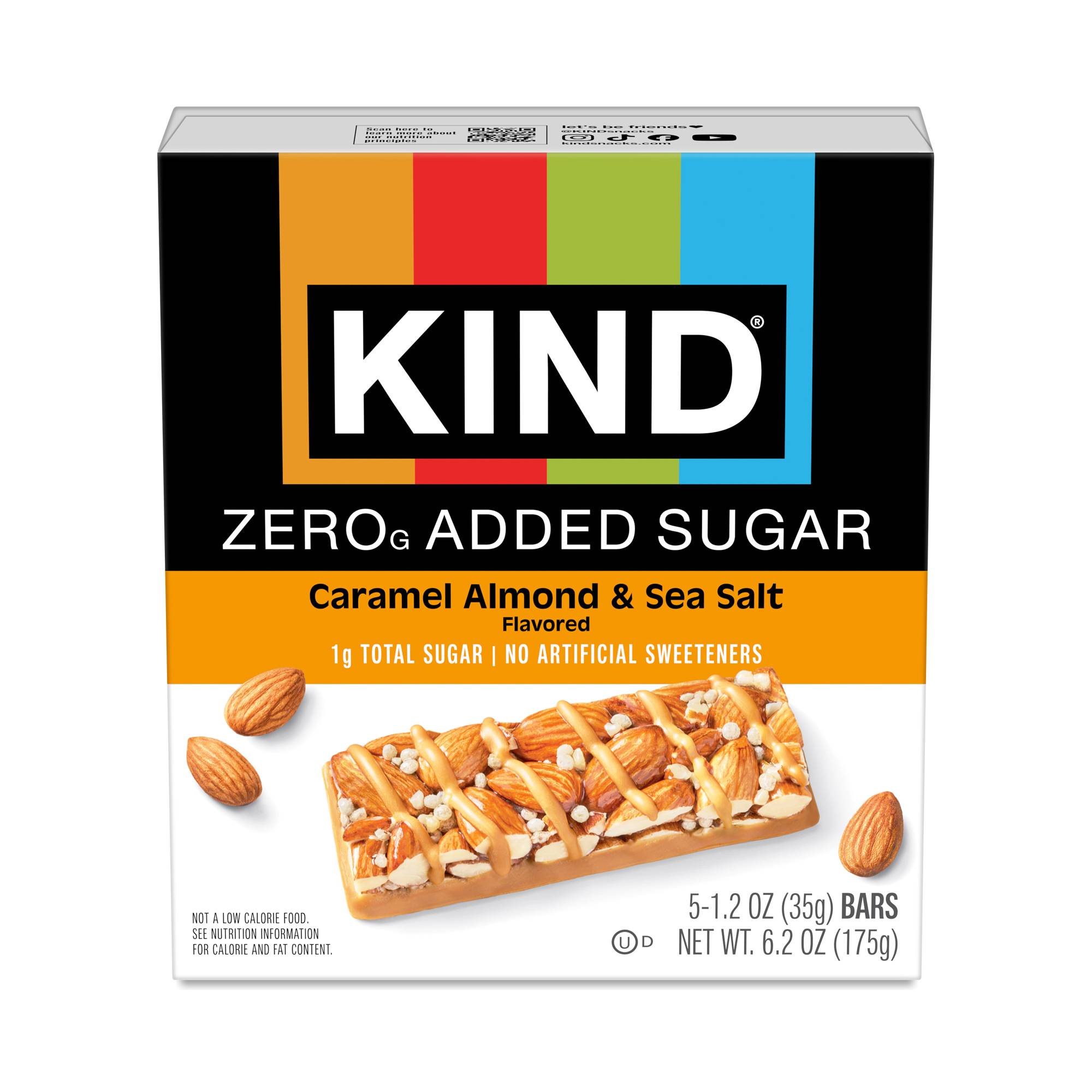 Zero Added Sugar Bars, Caramel Almond & Sea Salt