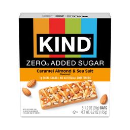 Zero Added Sugar Bars, Caramel Almond & Sea Salt