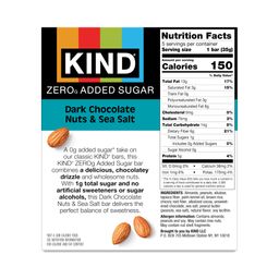 Zero Added Sugar Bars, Dark Chocolate Nuts & Sea Salt