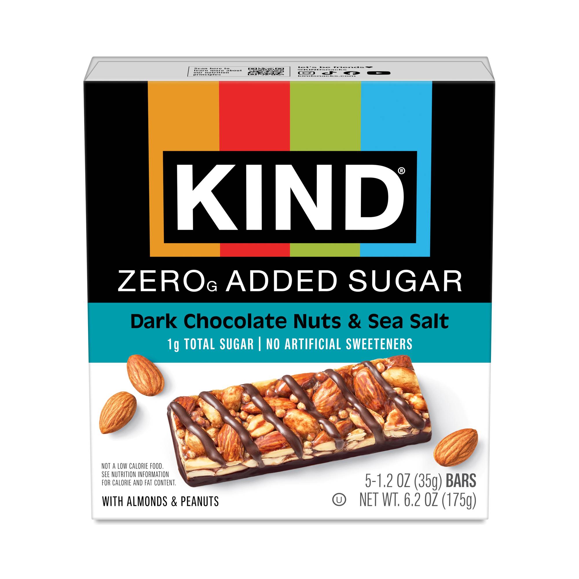Zero Added Sugar Bars, Dark Chocolate Nuts & Sea Salt