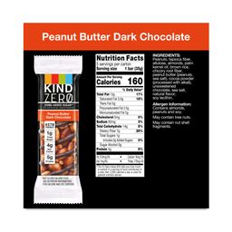 Zero Added Sugar Bars, Peanut Butter Dark Chocolate
