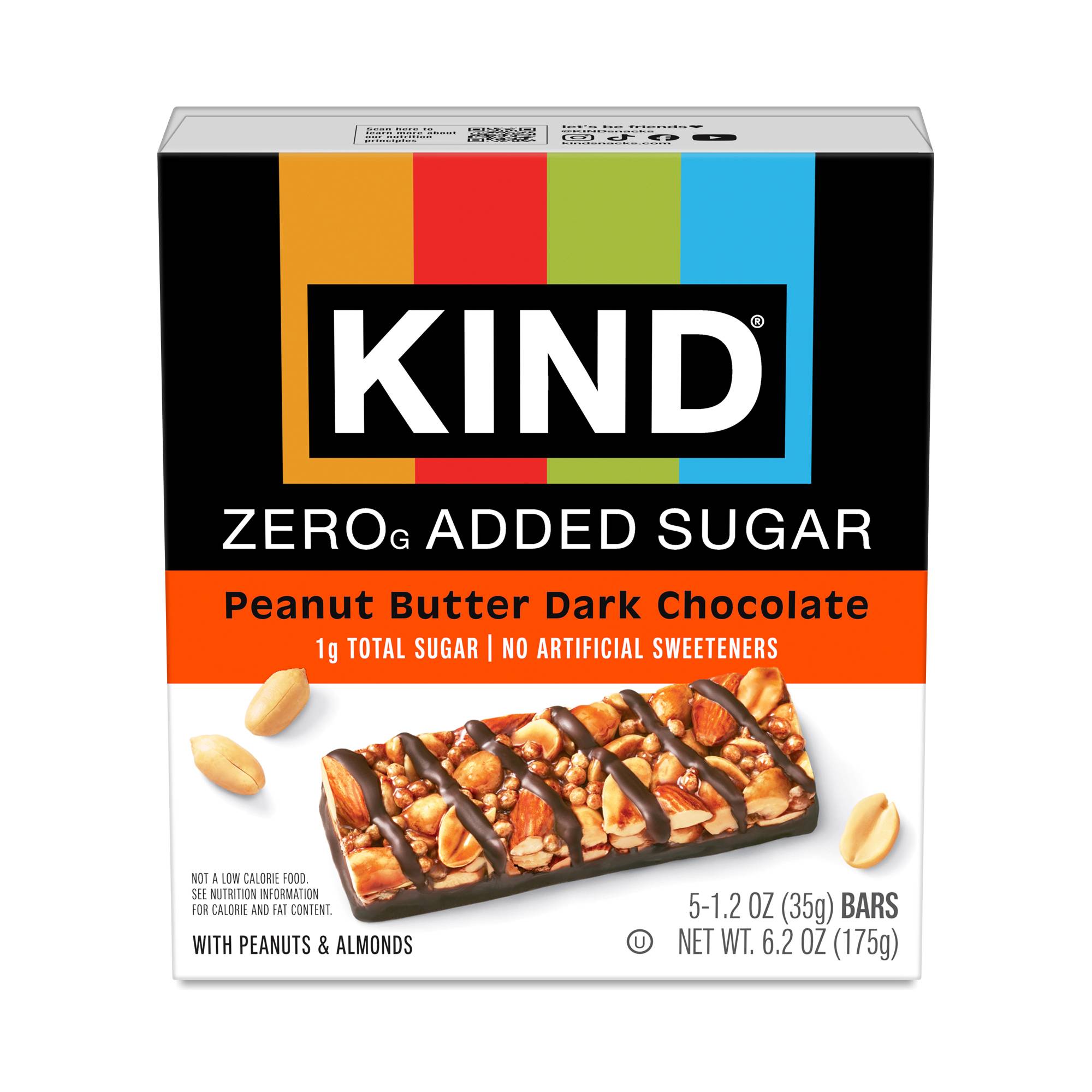 Zero Added Sugar Bars, Peanut Butter Dark Chocolate