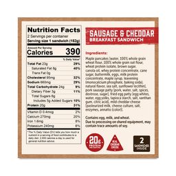 Breakfast Sandwich, Sausage & Cheddar Cheese