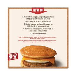 Breakfast Sandwich, Sausage & Cheddar Cheese