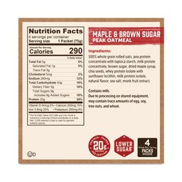 Peak Oatmeal Packets, Maple & Brown Sugar