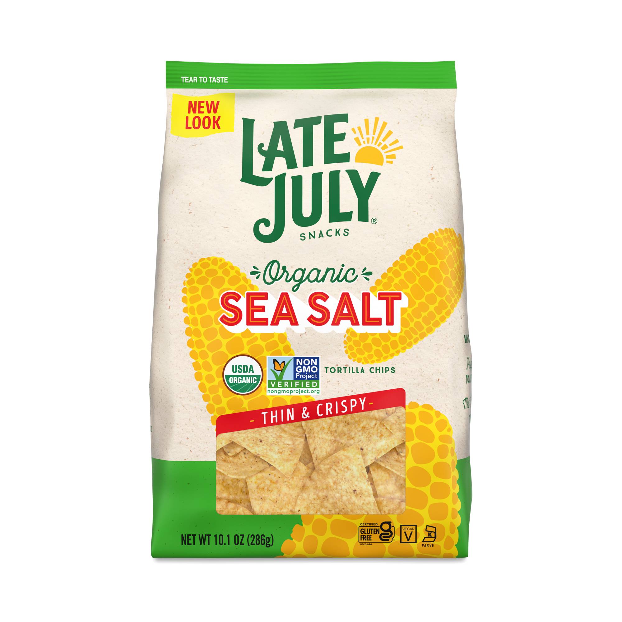 Organic Thin & Crispy Tortilla Chips, Sea Salt