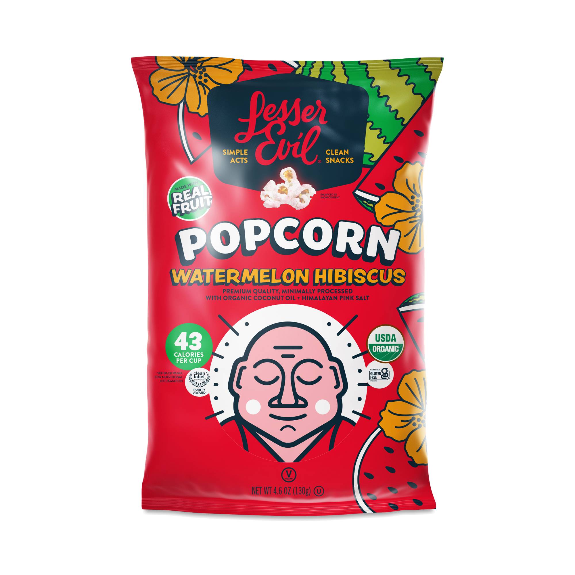 Organic Popcorn, Watermelon Hibiscus