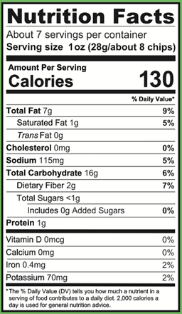 Organic Avocado Oil Tortilla Chips, Lime