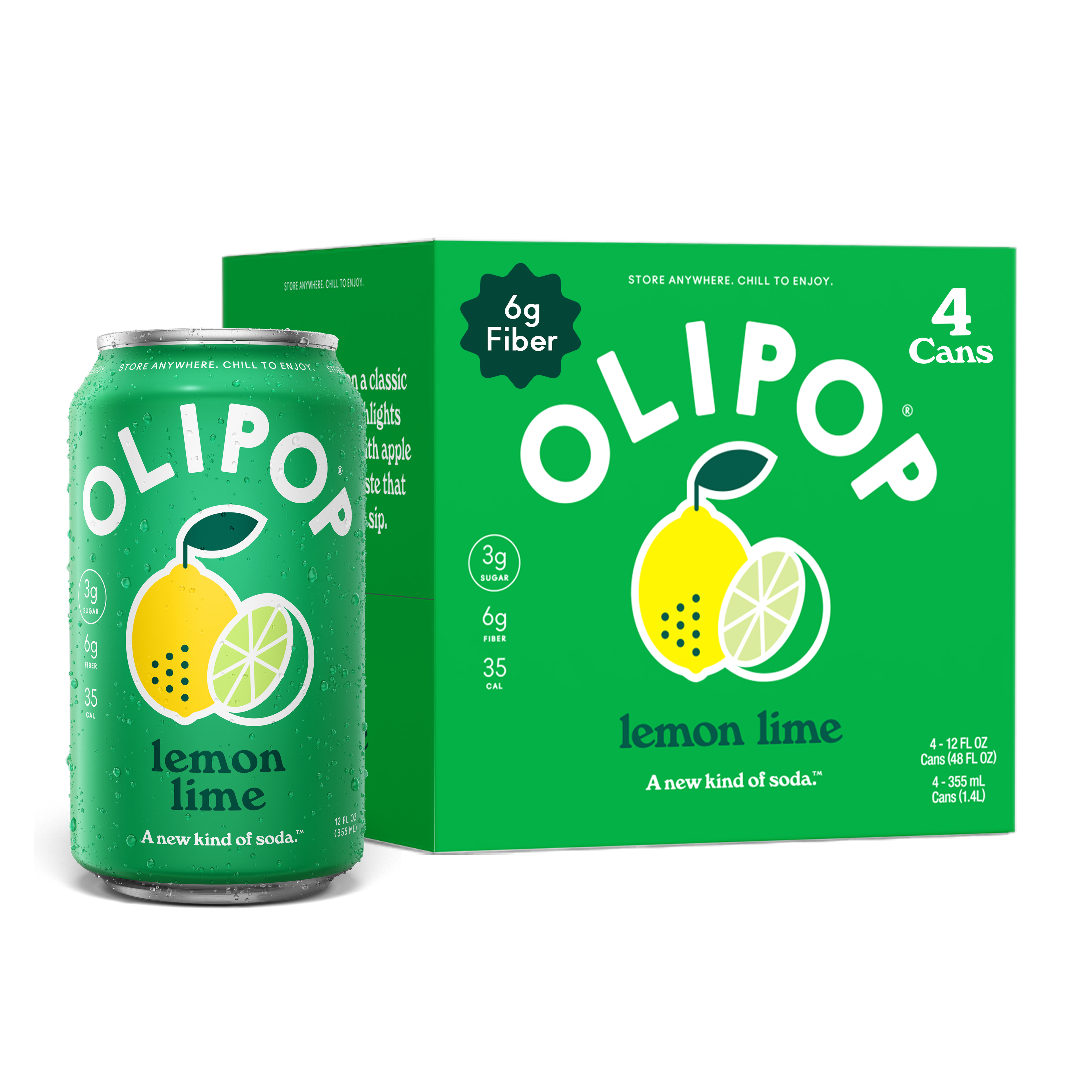Prebiotic Soda, Lemon Lime