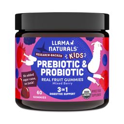 Kids Prebiotic & Probiotic Real Fruit Gummies, Mixed Berry
