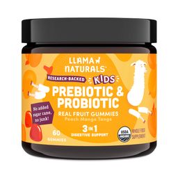 Kids Real Fruit Pre & Probiotic Gummies, Peach Mango