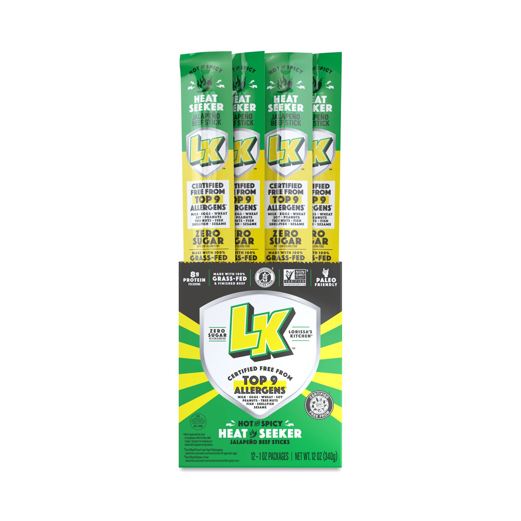 Beef Sticks, Hot & Spicy Heat Seeker, Value Size