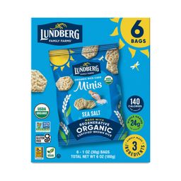 Organic Rice Cake Minis, Sea Salt, Snack Packs