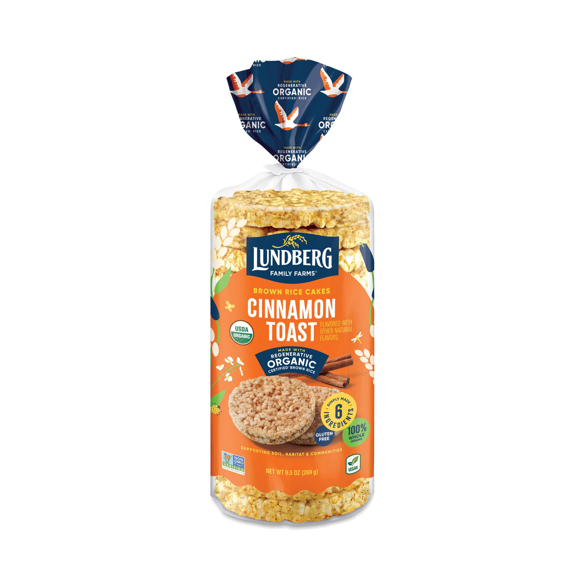 Organic Rice Cakes, Cinnamon Toast