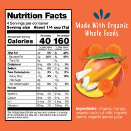 Organic Smoothie Melts, Mango Carrots