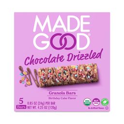 Chocolate Drizzled Granola Bars, Birthday Cake