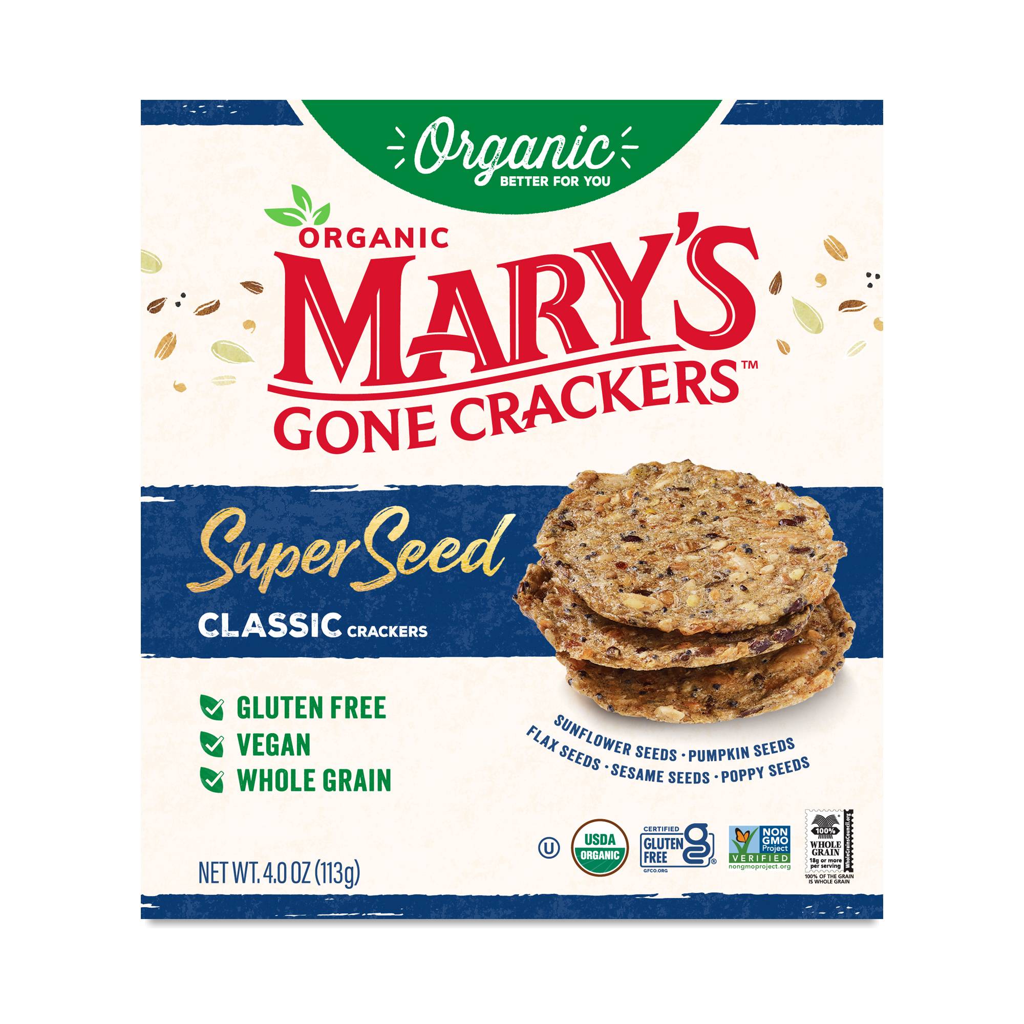 Organic Crackers, Super Seed Classic