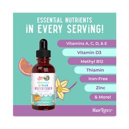 Infant Multivitamin Liquid Drops, Orange Vanilla