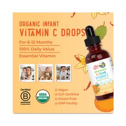 Infant Vitamin C Liquid Drops, Orange Vanilla