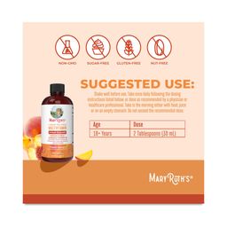 Liquid Morning Multivitamin & Hair Growth, Peach Mango