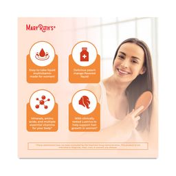 Liquid Morning Multivitamin & Hair Growth, Peach Mango