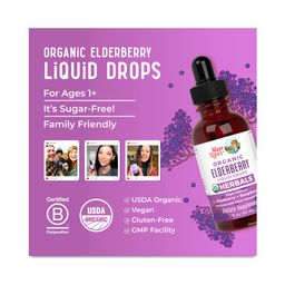 Organic Elderberry Drops, Blueberry Raspberry