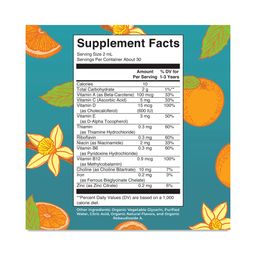 Organic Toddler Multivitamin Iron Liquid Drops, Orange Vanilla