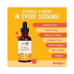 Toddler Vitamin D3+K2 Drops, Unflavored