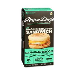 English Muffin Sandwich, Canadian Bacon with Egg & Cheese