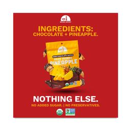 Organic Dried Pineapple, Dark Chocolate Dipped