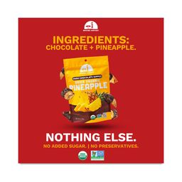 Organic Dried Pineapple, Dark Chocolate Dipped