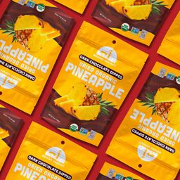 Organic Dried Pineapple, Dark Chocolate Dipped