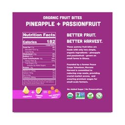 Organic Fruit Bites, Pineapple & Passion Fruit