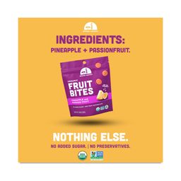 Organic Fruit Bites, Pineapple & Passion Fruit