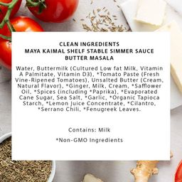 Butter Masala Indian Simmer Sauce, Mild