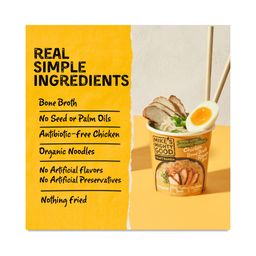 Ramen Soup Cup Made with Organic Noodles, Chicken Bone Broth
