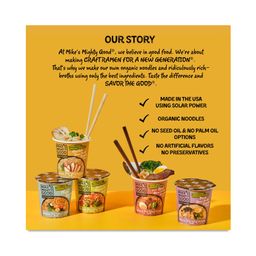 Ramen Soup Cup Made with Organic Noodles, Chicken Bone Broth