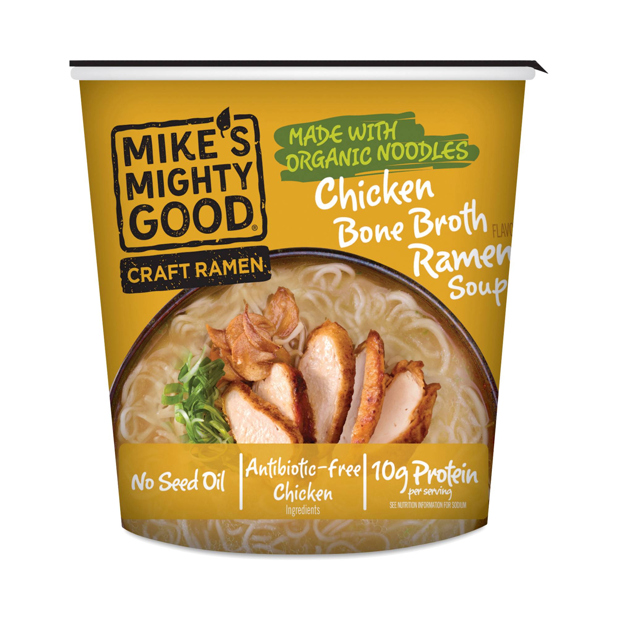 Ramen Soup Cup Made with Organic Noodles, Chicken Bone Broth