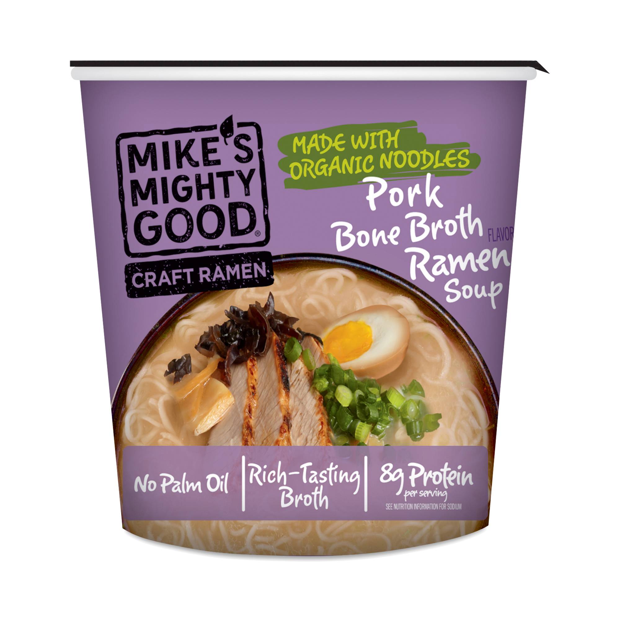 Ramen Soup Cup Made with Organic Noodles, Pork Bone Broth