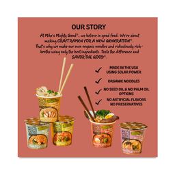 Ramen Soup Cup Made with Organic Noodles, Spicy Beef Bone Broth
